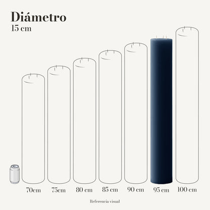 Cirio azul índigo 15 cm diámetro - La Vela Amaltea