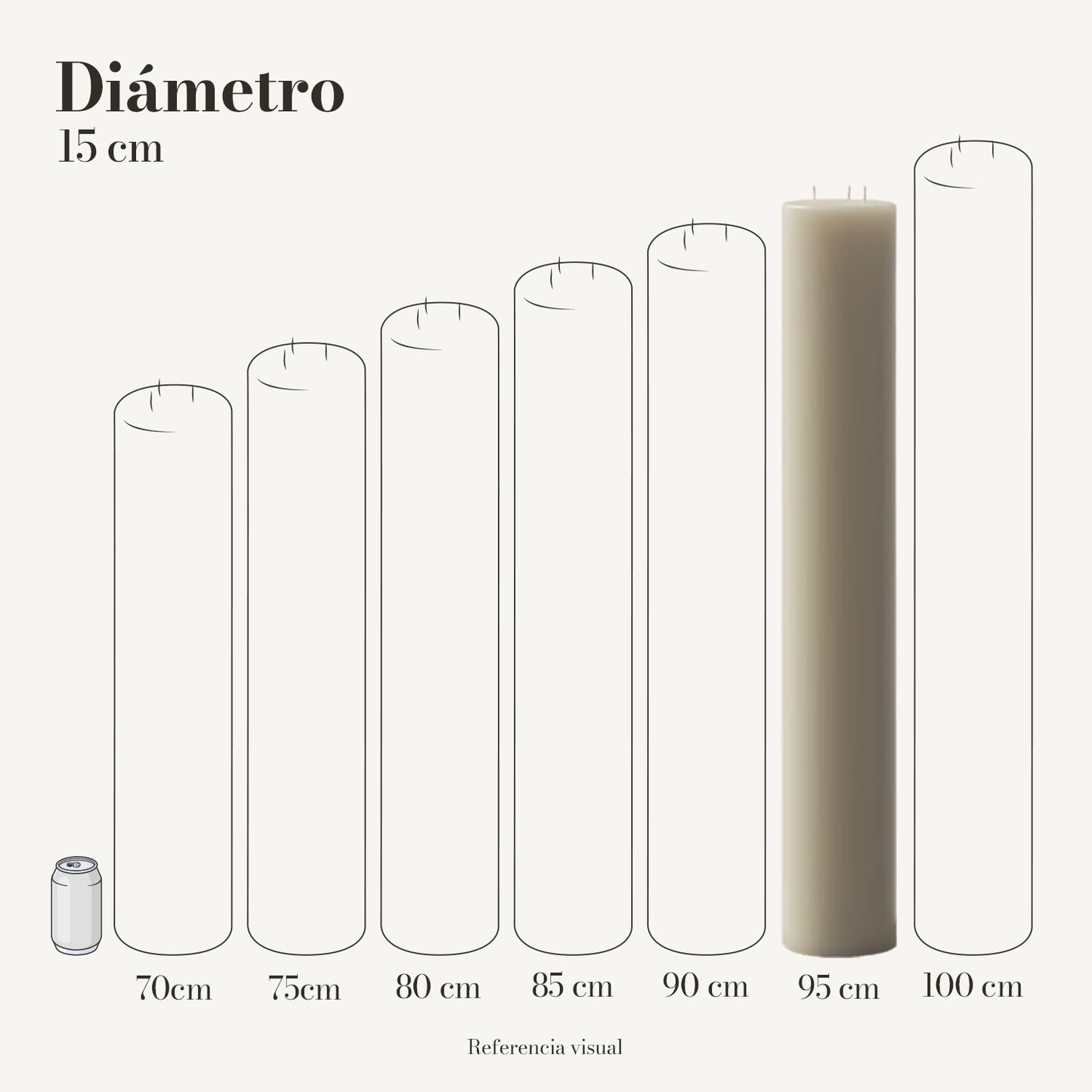 Cirio marfil 15 cm diámetro - La Vela Amaltea