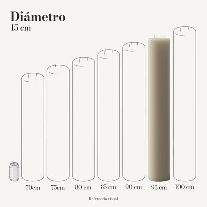 Cirio marfil 15 cm diámetro - La Vela Amaltea