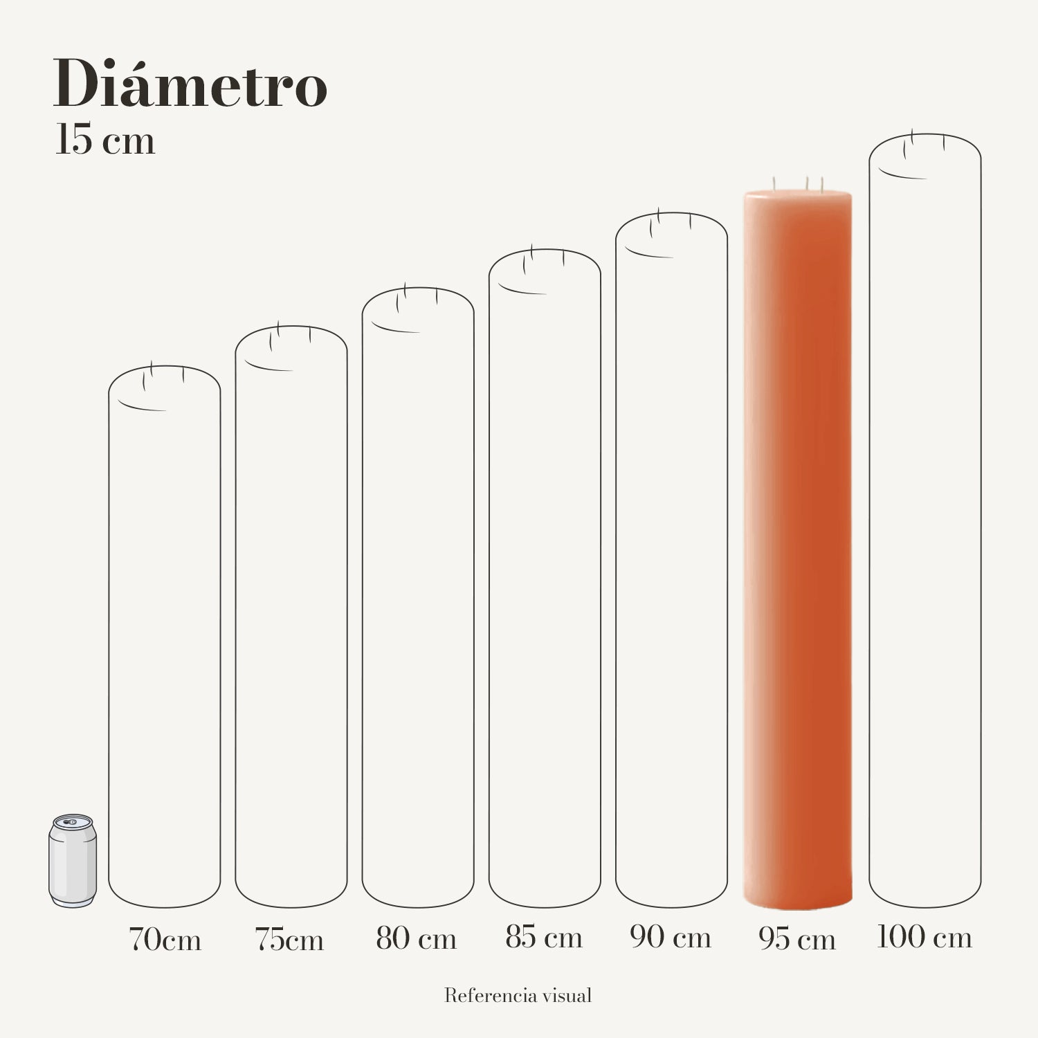 Cirio melón 15 cm diámetro - La Vela Amaltea