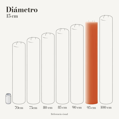 Cirio melón 15 cm diámetro - La Vela Amaltea