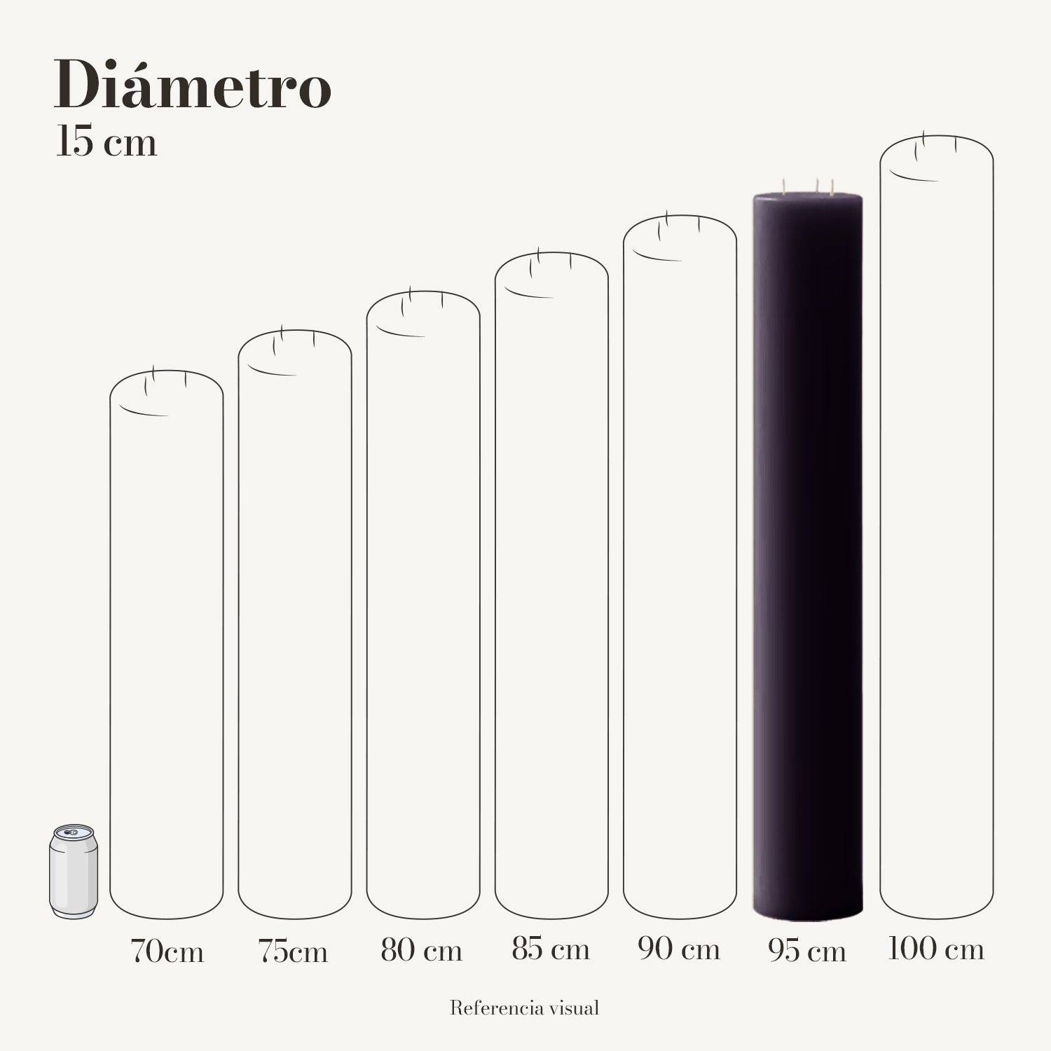 Cirio morado oscuro 15 cm diámetro - La Vela Amaltea