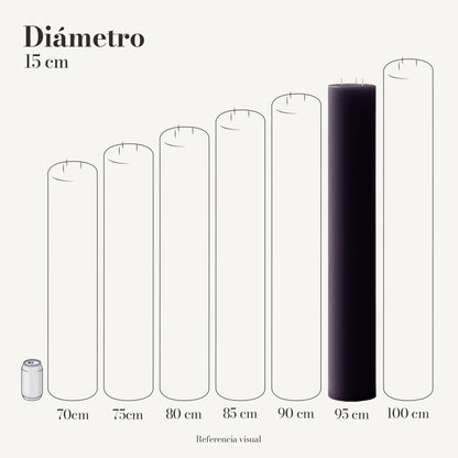 Cirio morado oscuro 15 cm diámetro - La Vela Amaltea