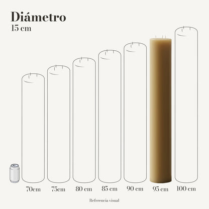 Cirio natural 15 cm diámetro - La Vela Amaltea
