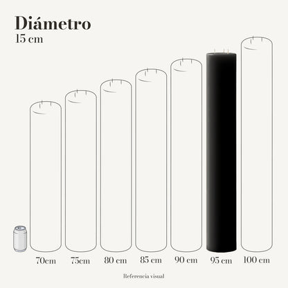 Cirio negro 15 cm diámetro - La Vela Amaltea