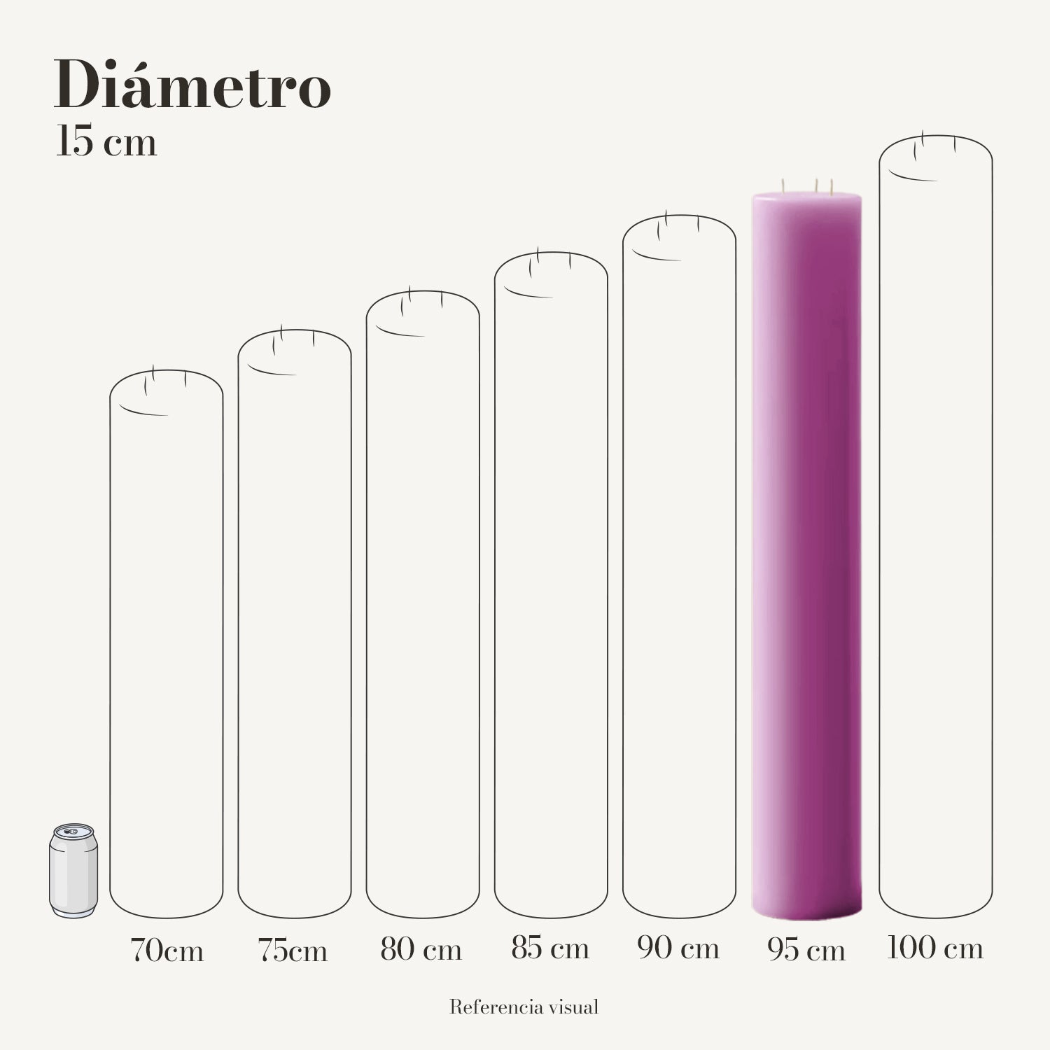 Cirio rosa mexicano 15 cm diámetro - La Vela Amaltea