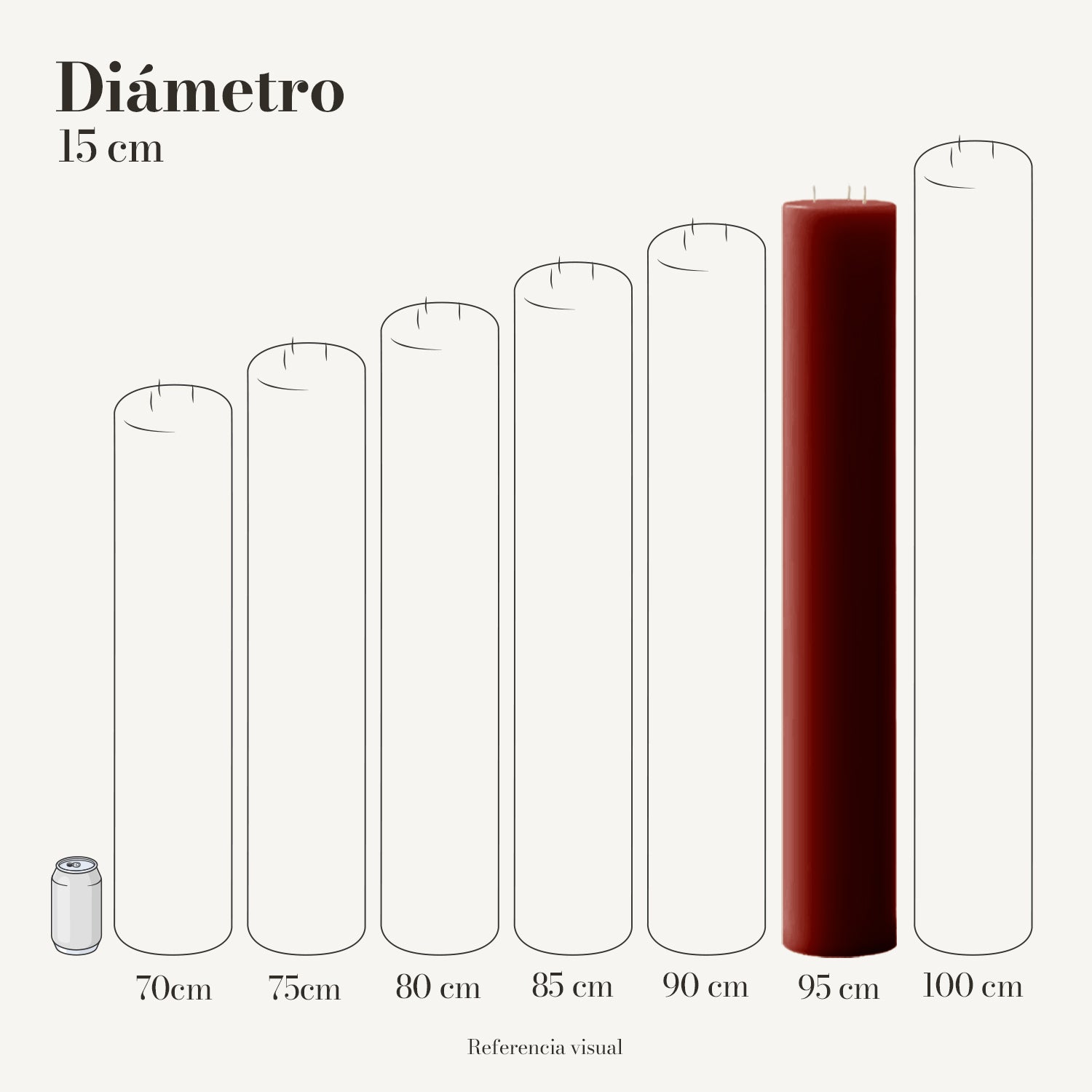 Cirio terracota oscuro 15 cm diámetro - La Vela Amaltea