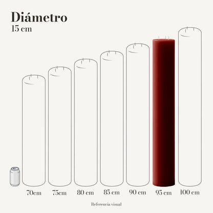 Cirio terracota oscuro 15 cm diámetro - La Vela Amaltea