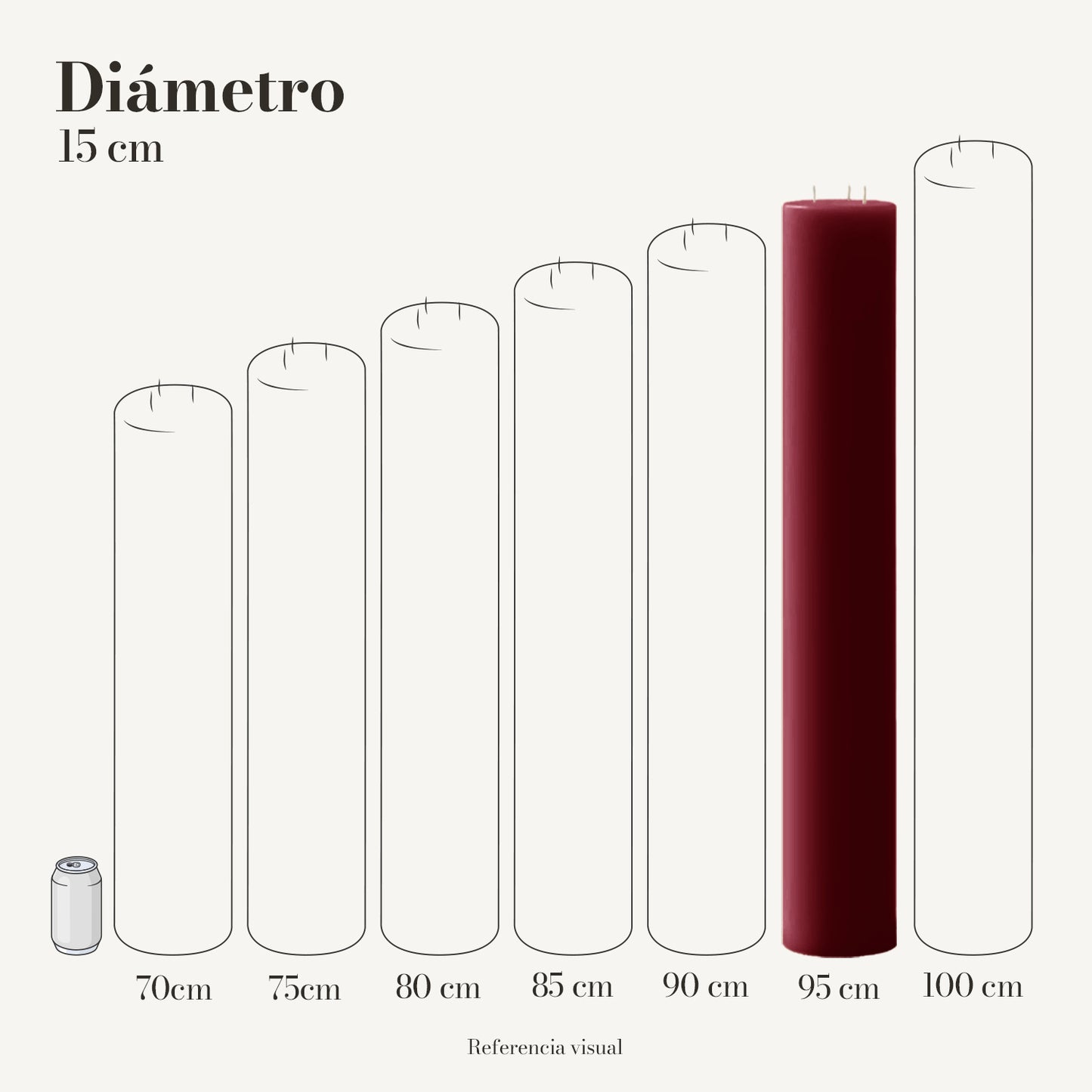 Cirio vino 15 cm diámetro - La Vela Amaltea