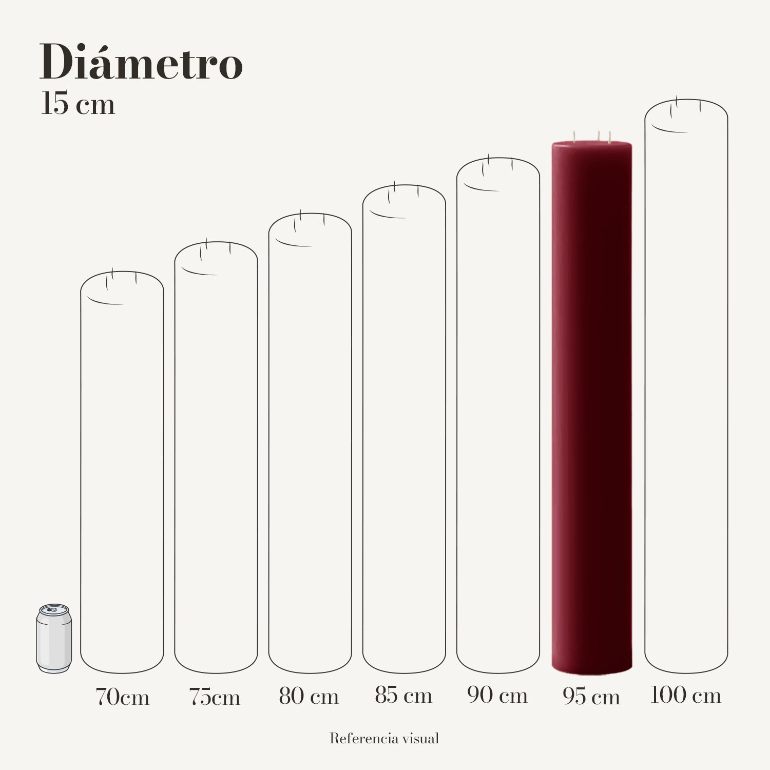 Cirio vino 15 cm diámetro - La Vela Amaltea