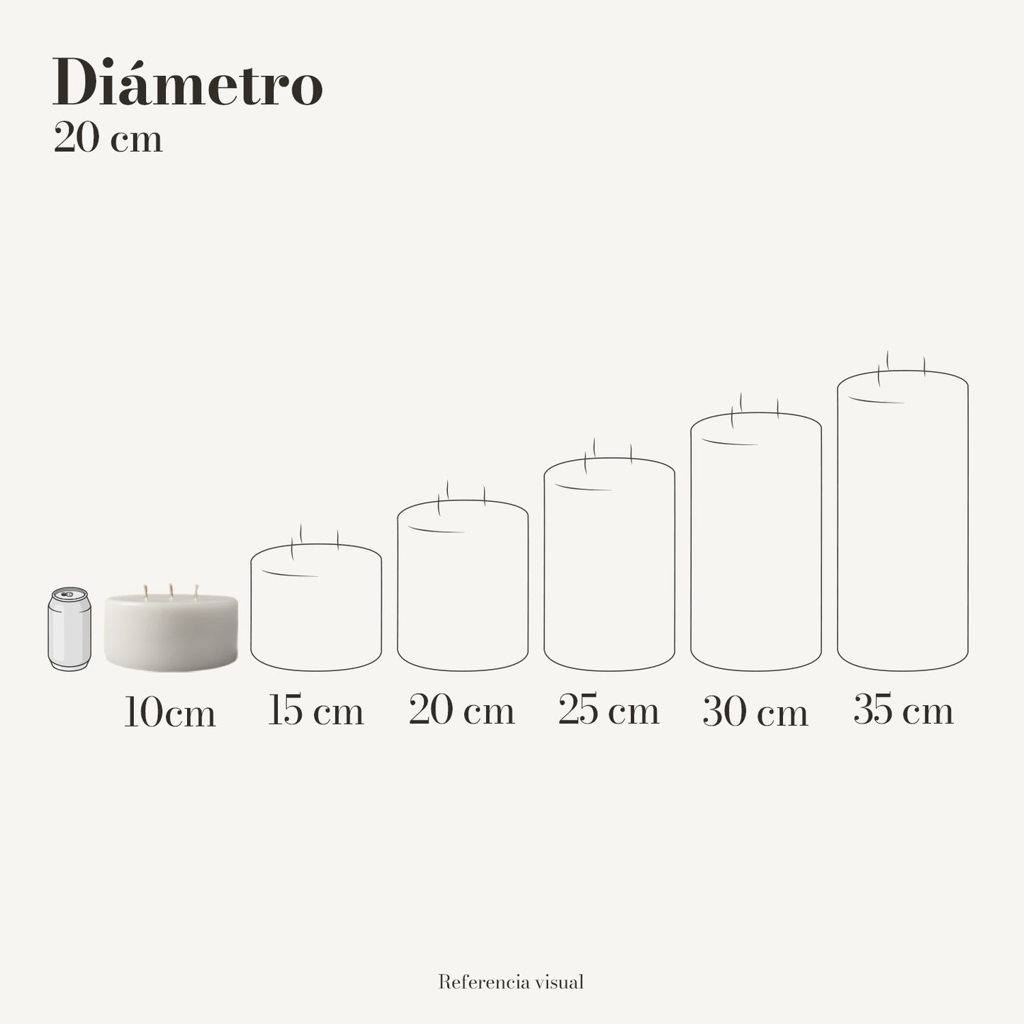 Cirio blanco 20.5 cm diámetro - La Vela Amaltea