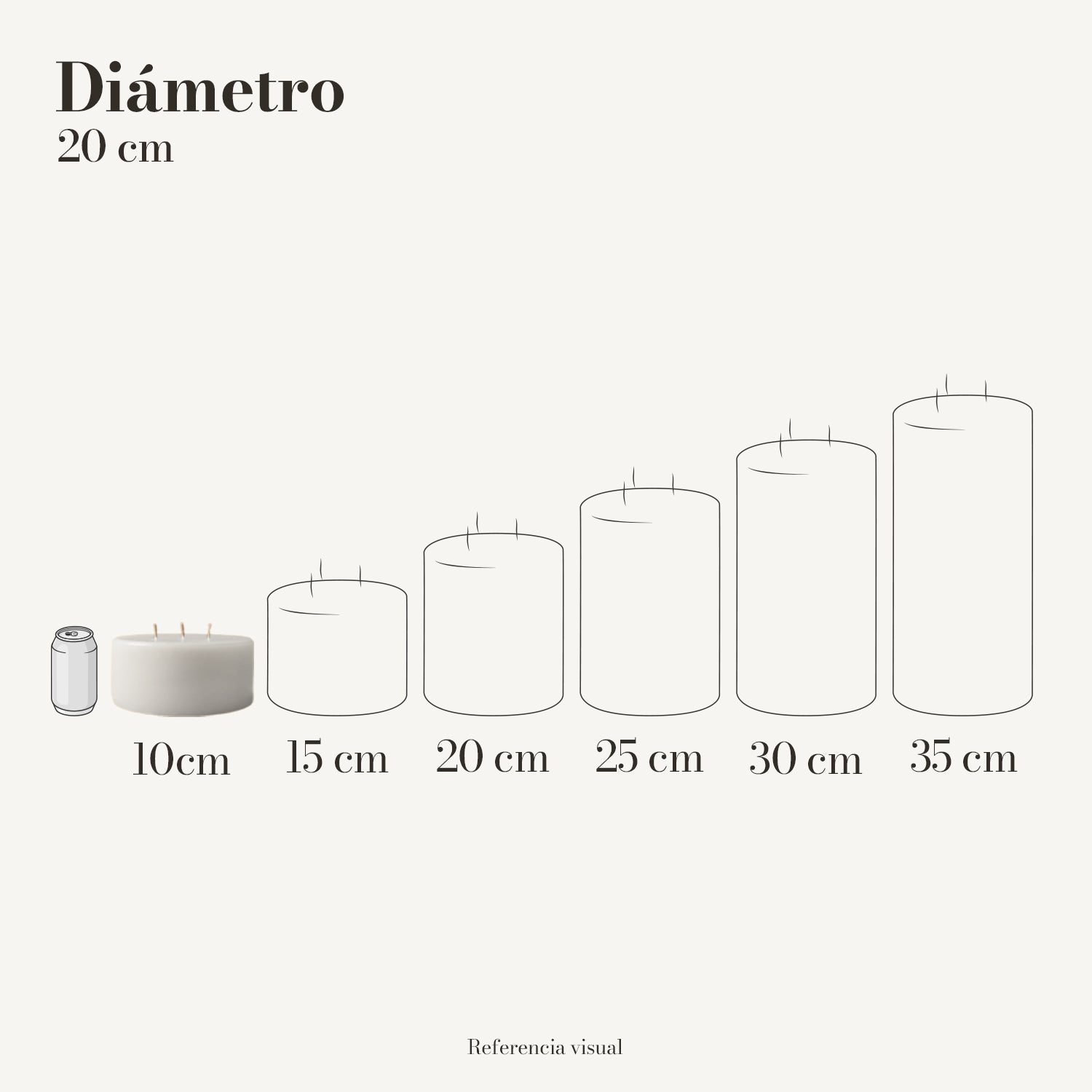 Cirio blanco 20.5 cm diámetro - La Vela Amaltea