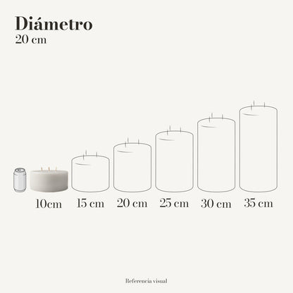 Cirio blanco 20.5 cm diámetro - La Vela Amaltea