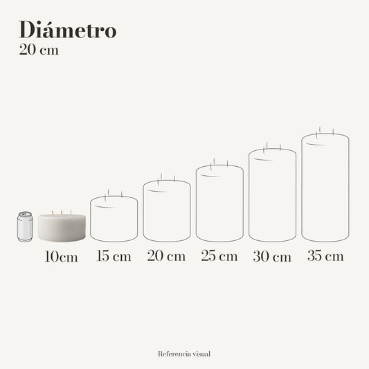 Cirio blanco 20.5 cm diámetro - La Vela Amaltea