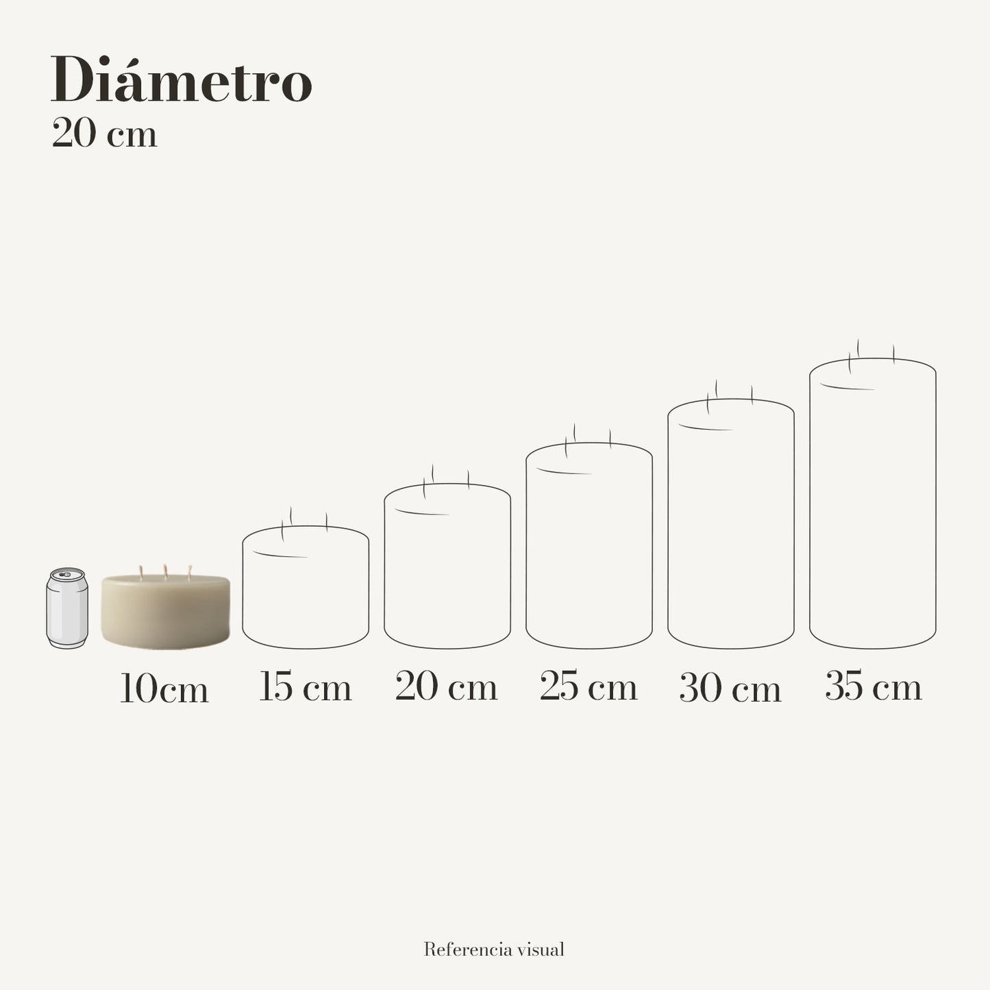 Cirio marfil 20.5 cm diámetro - La Vela Amaltea