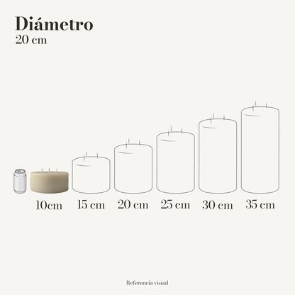 Cirio marfil 20.5 cm diámetro - La Vela Amaltea