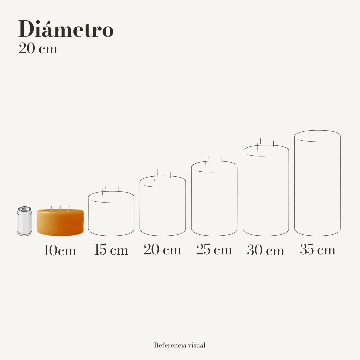 Cirio naranja 20.5 cm diámetro - La Vela Amaltea