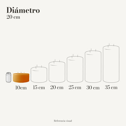 Cirio naranja 20.5 cm diámetro - La Vela Amaltea
