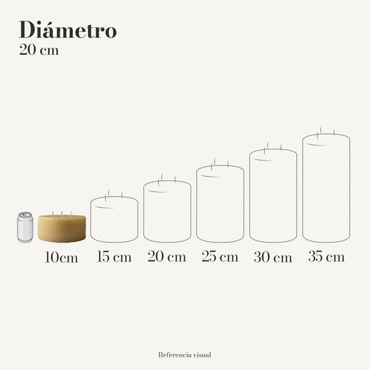Cirio natural 20.5 cm diámetro - La Vela Amaltea