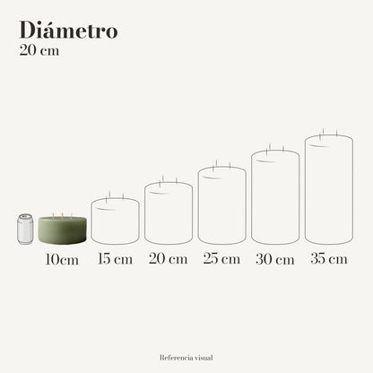 Cirio pistache 20.5 cm diámetro - La Vela Amaltea