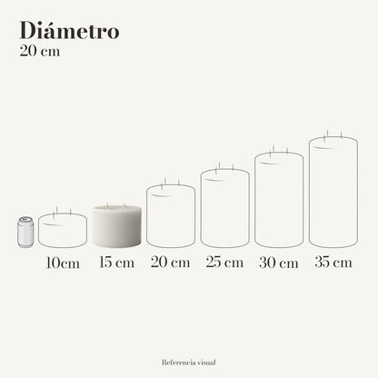 Cirio Blanco 20.5 cm 15 cm
