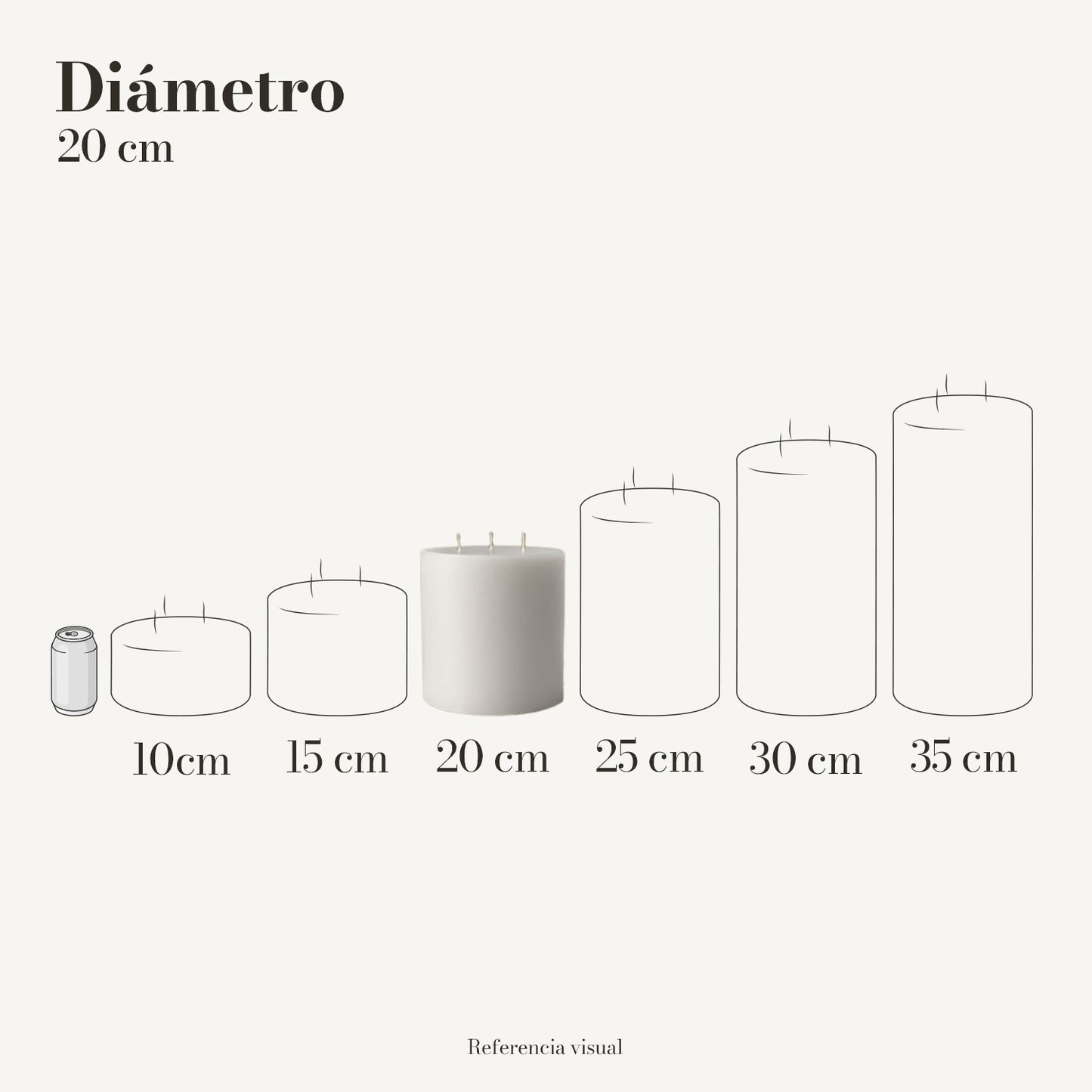 Cirio blanco 20.5 cm diámetro - La Vela Amaltea
