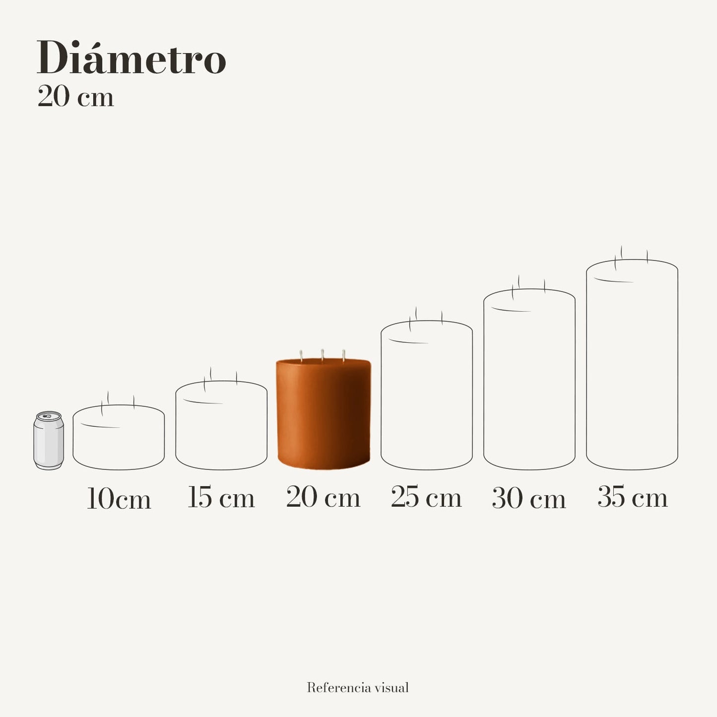 Cirio Naranja Ocre (Por pedido)