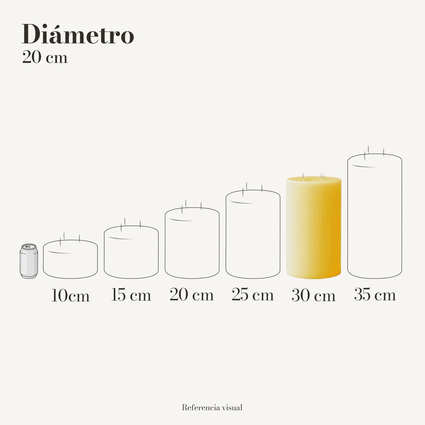 Cirio Amarillo Intenso (Por pedido)
