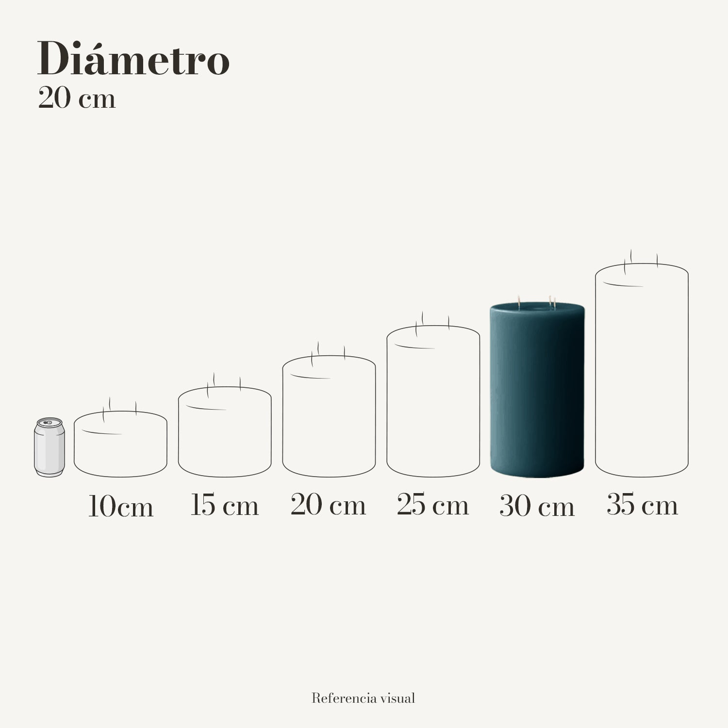 Cirio aqua 20.5 cm diámetro - La Vela Amaltea