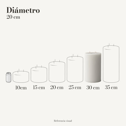 Cirio blanco 20.5 cm diámetro - La Vela Amaltea
