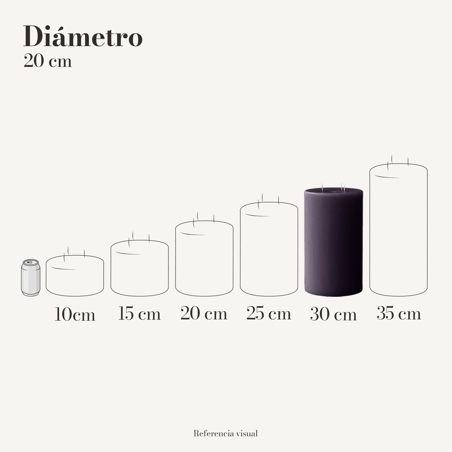 Cirio morado oscuro 20.5 cm diámetro - La Vela Amaltea