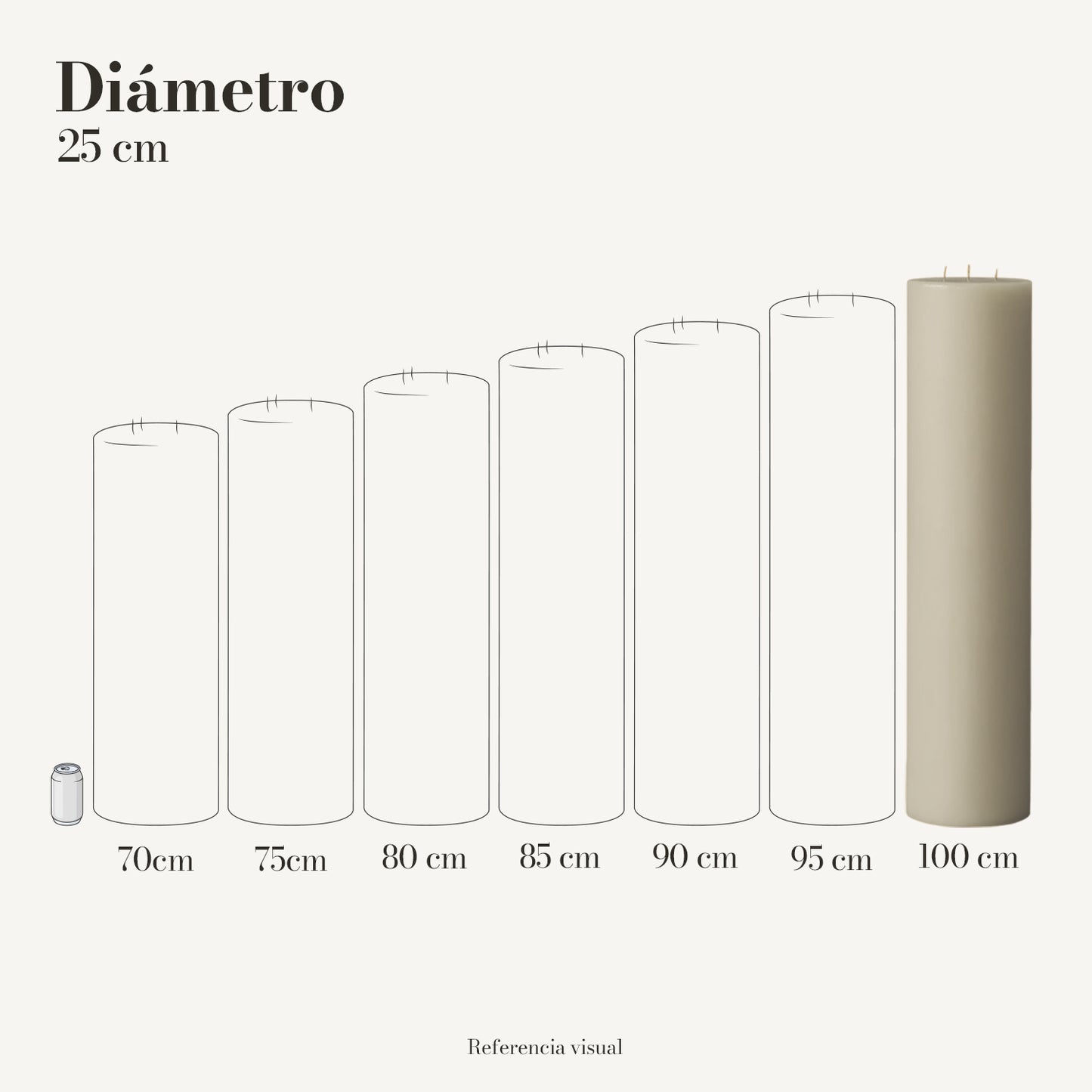 Cirio marfil 25 cm diámetro - La Vela Amaltea