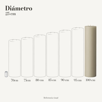 Cirio marfil 25 cm diámetro - La Vela Amaltea