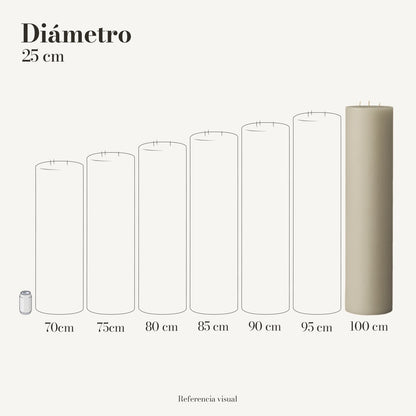 Cirio Marfil 25 cm 100 cm