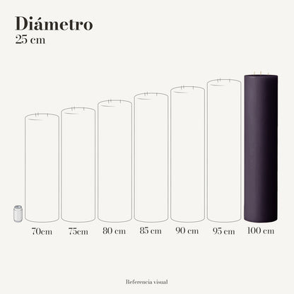 Cirio morado oscuro 25 cm diámetro - La Vela Amaltea