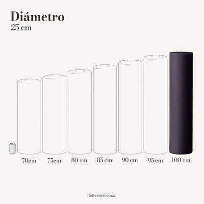 Cirio Morado Oscuro 25 cm 100 cm