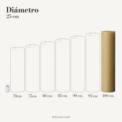 Cirio natural 25 cm diámetro - La Vela Amaltea