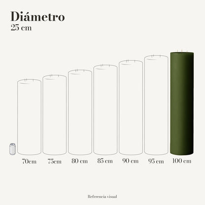 Cirio Verde Pino 25 cm 100 cm