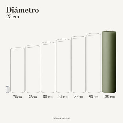 Cirio pistache 25 cm diámetro - La Vela Amaltea