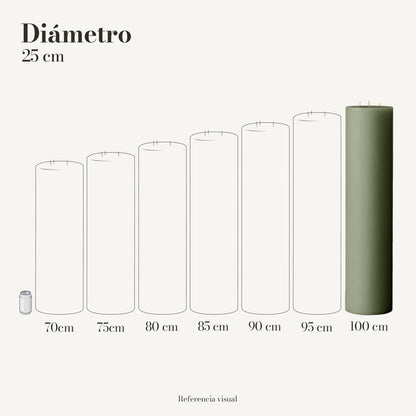 Cirio Pistache 25 cm 100 cm