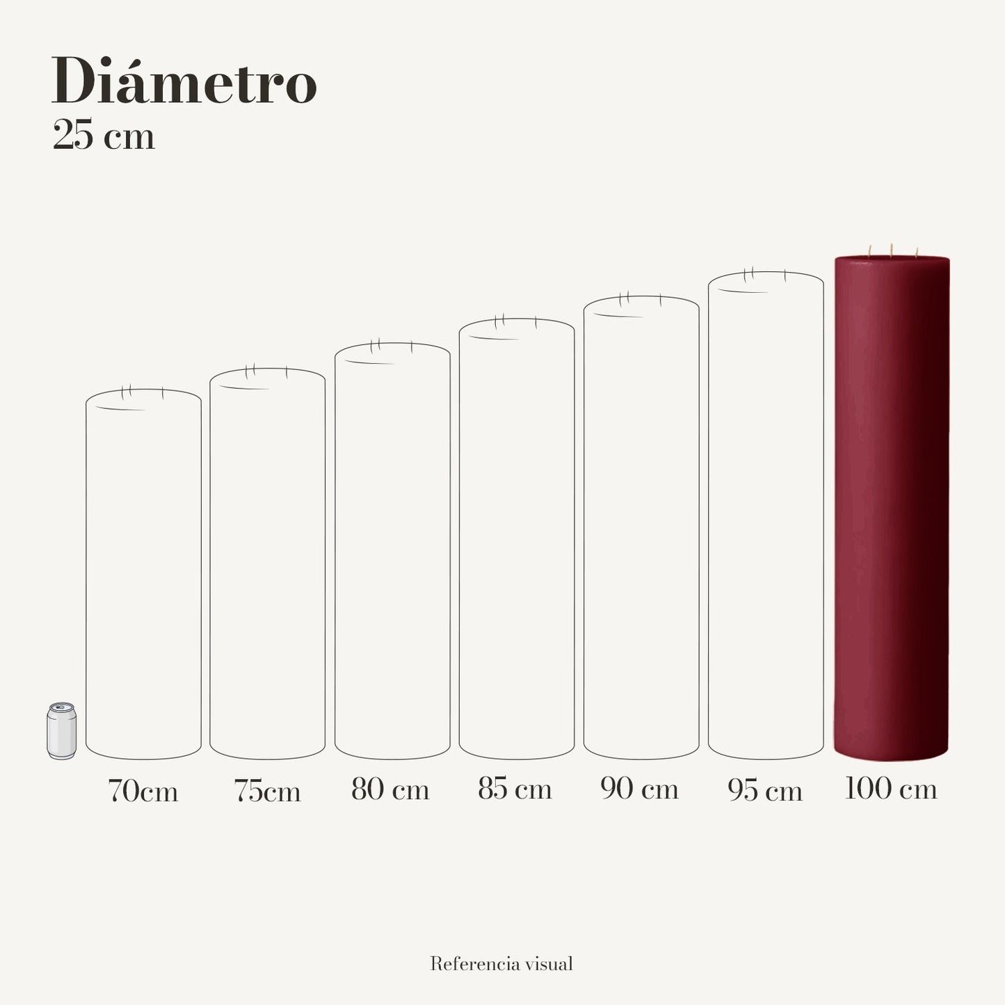 Cirio Vino 25 cm 100 cm