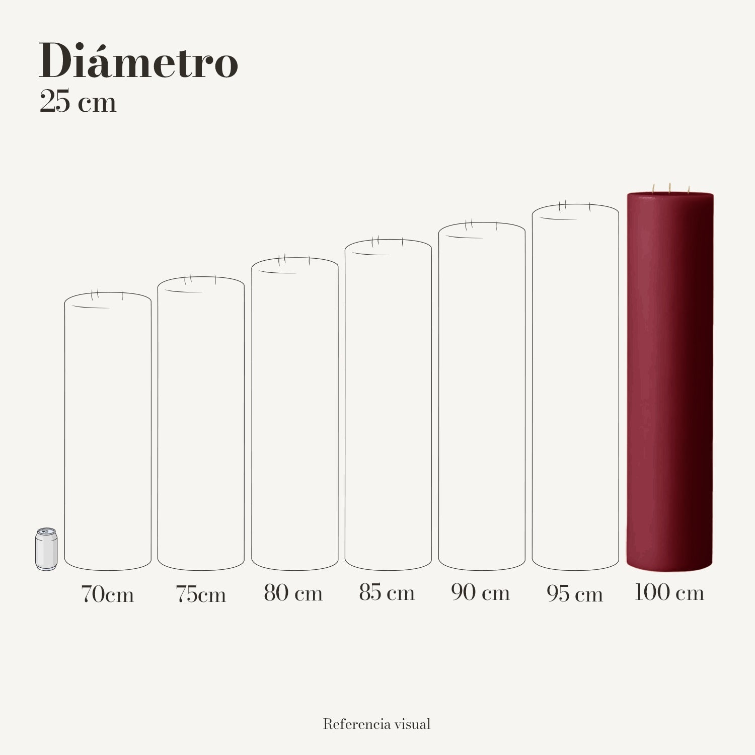 Cirio Vino 25 cm 100 cm