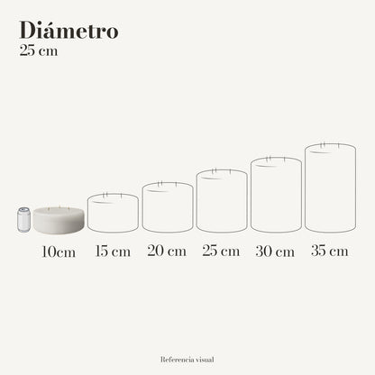 Cirio blanco 25 cm diámetro - La Vela Amaltea