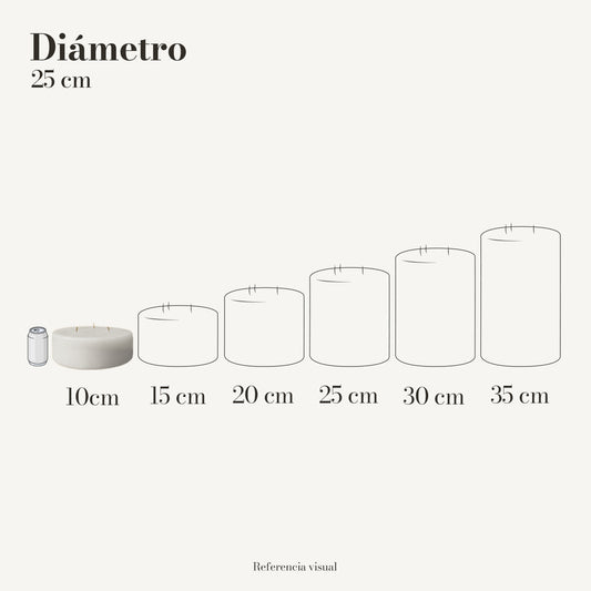 Cirio blanco 25 cm diámetro - La Vela Amaltea