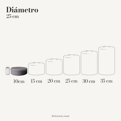 Cirio gris 25 cm diámetro - La Vela Amaltea