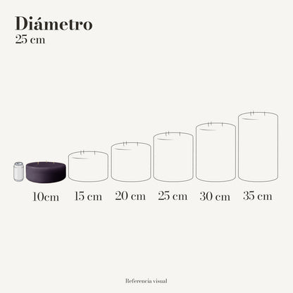 Cirio morado oscuro 25 cm diámetro - La Vela Amaltea