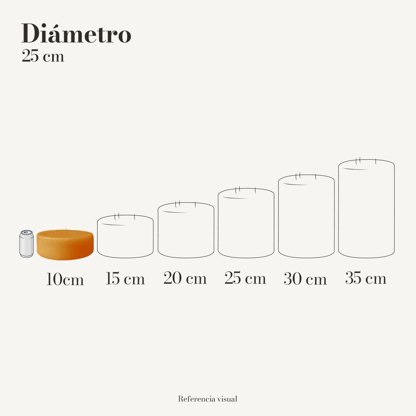 Cirio naranja 25 cm diámetro - La Vela Amaltea