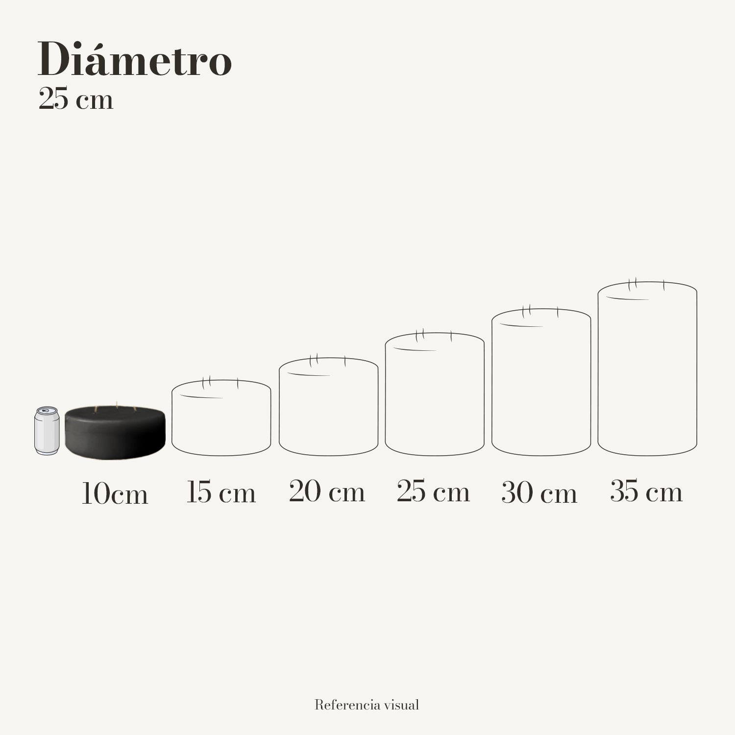 Cirio negro 25 cm diámetro - La Vela Amaltea