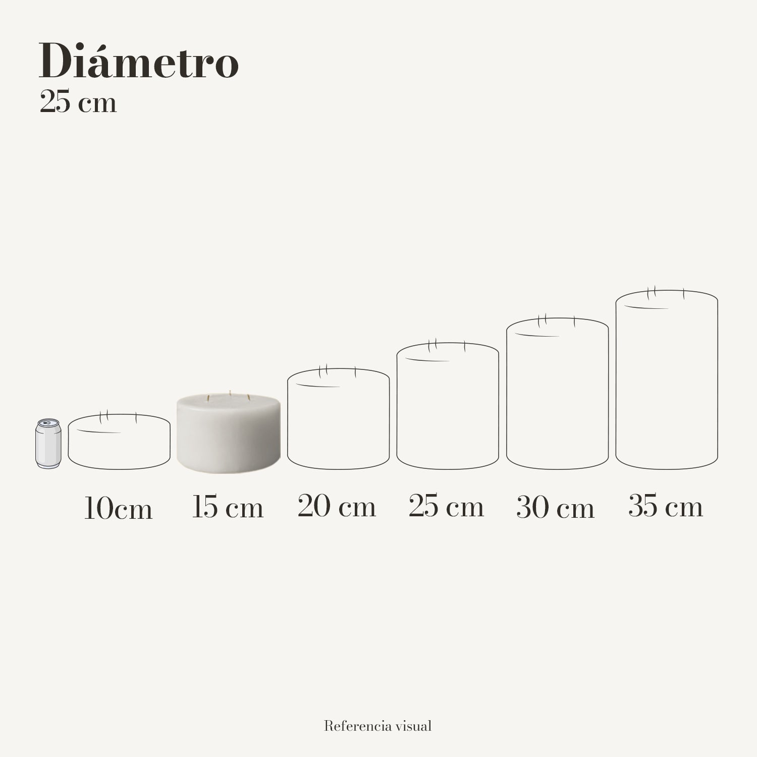 Cirio Blanco 25 cm 15 cm