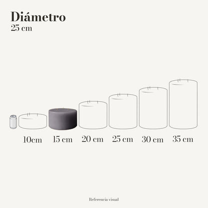 Cirio Gris 25 cm 15 cm
